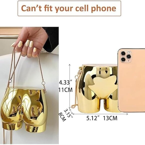 Mini Silver Acrylic Evening Clutch Purse Women Crossbody Soft Shoulder Bag - Picture 5 of 6